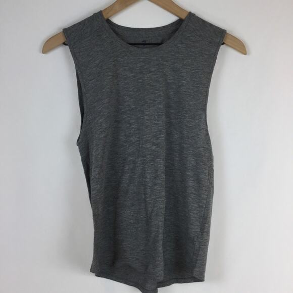 7 for all Mankind Muscle Tank, XS, Grey - Picture 1 of 4